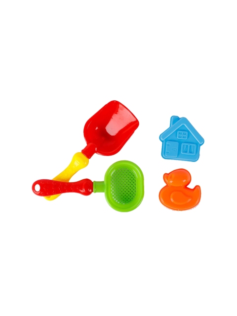 

Webby Kids Set Of 5 Red & Yellow Beach Sand Castle Water Tools Toys