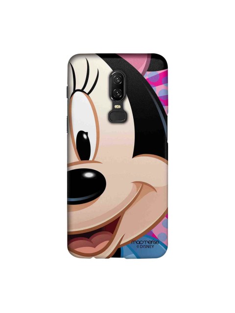 

macmerise Beige & Black Disney Zoom Up Minnie Sublime OnePlus 6 Back Cover