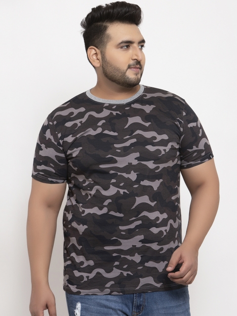 

Rodzen Men Grey Printed Round Neck T-shirt