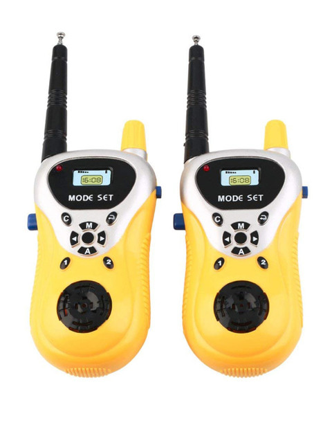 

Webby Kids Set Of 2 Yellow & Black Walkie Talkie Toy with Ran