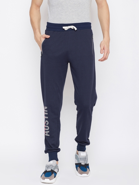 

Austin wood Men Navy Blue Solid Slim-Fit Joggers