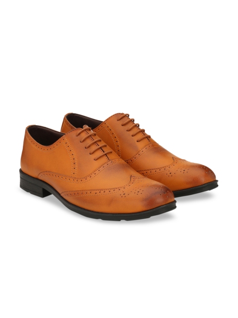 

Rodolfo Darrell Men Orange & Brown Textured Formal Brogues
