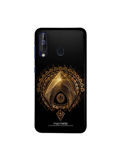 

macmerise Blue & Brown Aquaman Logo Samsung Galaxy M40 Back Case, Black