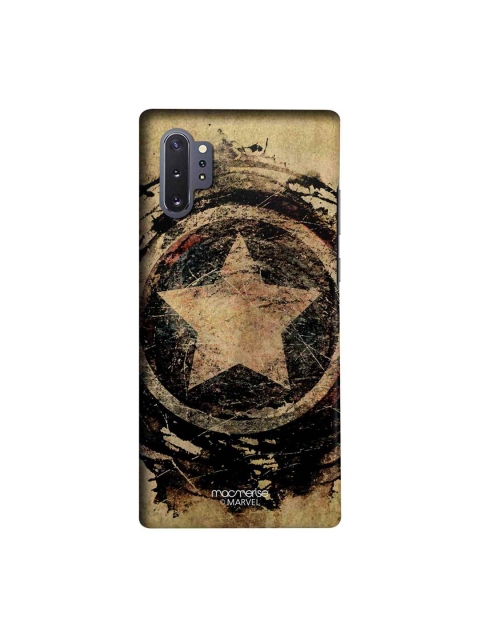 

macmerise Beige & Black Captain America Shield Samsung Galaxy Note10 Plus Back Cover