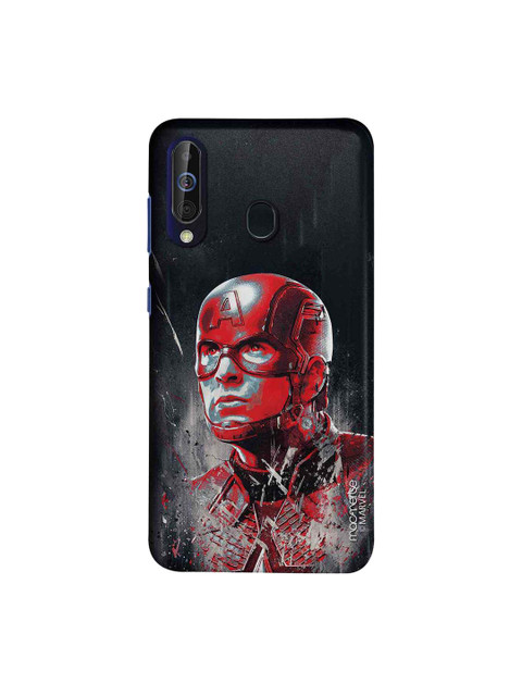 

macmerise Black & Red Marvel Comics Charcoal Art Captain America Sublime Samsung Galaxy A60 Back Cover