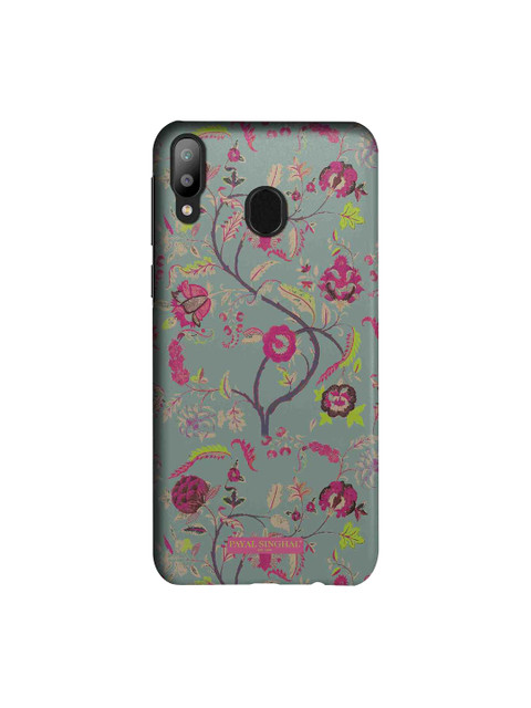 

macmerise Grey & Pink Payal Singhal Chintz Print Sublime Samsung Galaxy M20 Back Case