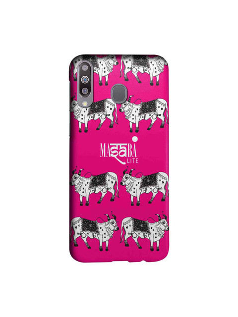 

macmerise Pink & White Masaba Cow Print Sublime Samsung Galaxy M30 Back Case