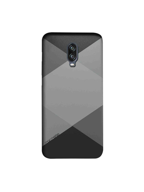 

macmerise Grey & Black Criss Cross Sublime OnePlus 6T Back Cover