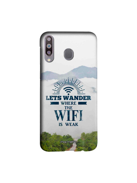 

macmerise White & Blue Wander Without Wifi Sublime Samsung Galaxy M30 Back Case