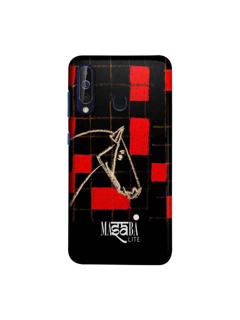 

macmerise Black & Red Masaba Checkered Horse Samsung Galaxy M40 Back Case
