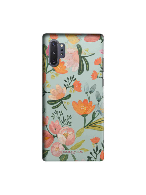 

macmerise Blue & Pink Payal Singhal Aqua Handpainted Flower Sublime Samsung Galaxy Note10 Plus Back Case