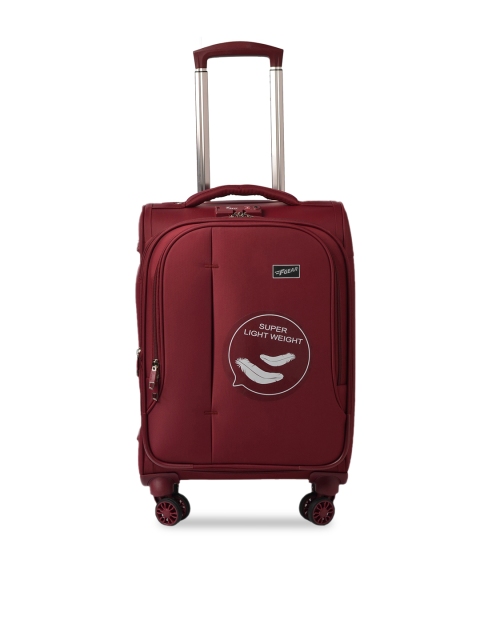 

F Gear Maroon Solid Soft-Sided Cabin Trolley Suitcase 44L