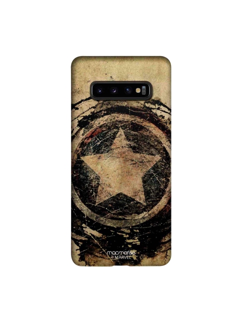 

macmerise Black & Brown Marvel Comics Symbolic Captain Shield Sublime Samsung Galaxy S10 Plus Back Case