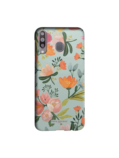 

macmerise Blue & Green Payal Singhal Aqua Handpainted Flower Sublime Samsung Galaxy M30 Back Case