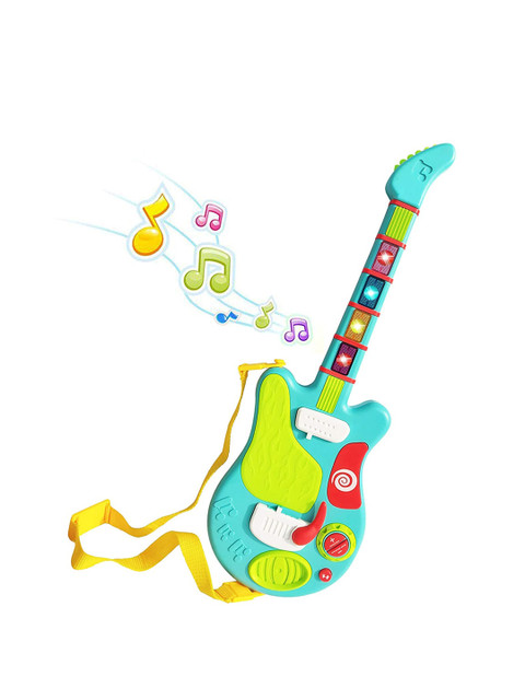 

Webby Kids Blue & Green Musical Rock Star Guitar With Flash Light Toy