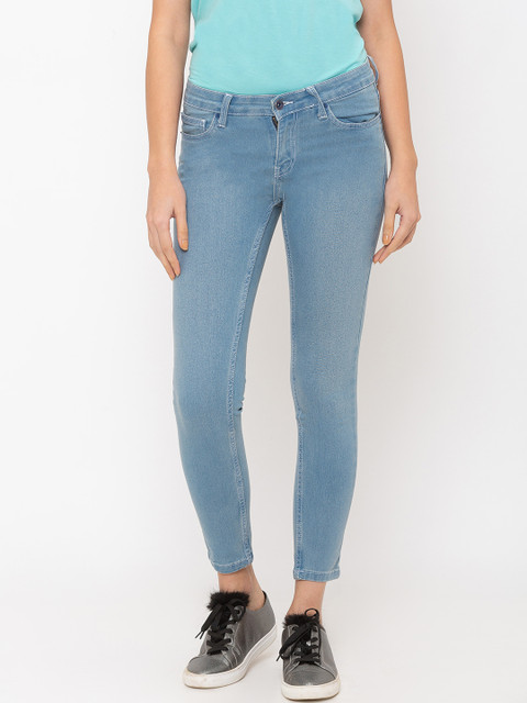 

Globus Women Blue Skinny Fit Mid-Rise Clean Look Jeans