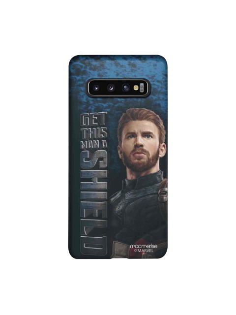 

macmerise Blue & Grey Marvel Comics Shield For Captain Sublime Samsung Galaxy S10 Back Case