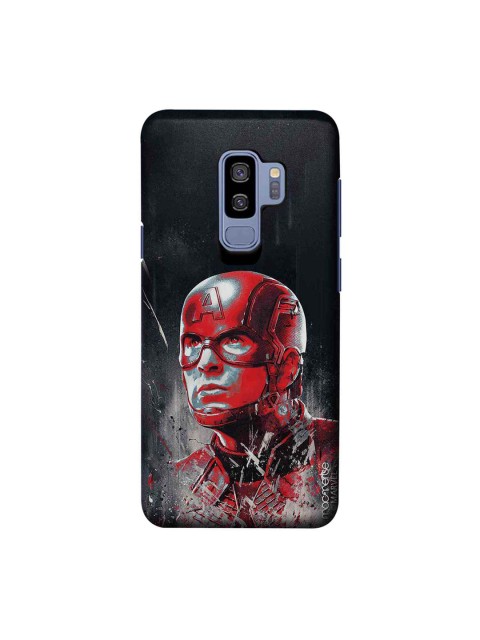 

macmerise Black & Red Marvel Comics Charcoal Art Captain America Samsung Galaxy S9 Plus Back Cover