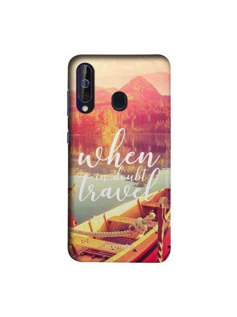 

macmerise Pink & Yellow When In Doubt Travel Samsung Galaxy M40 Back Case