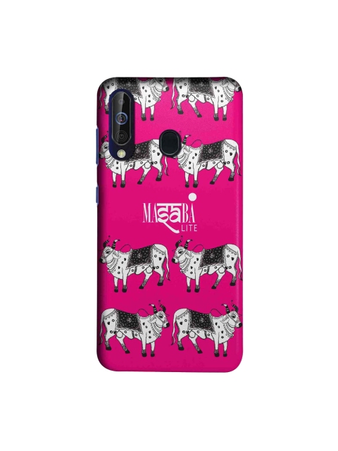

macmerise Pink & White Masaba Cow Print Sublime Samsung Galaxy M40 Back Case