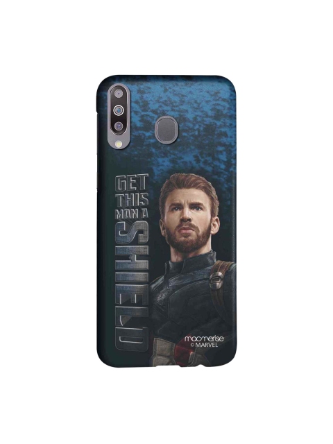 

macmerise Blue & Grey Marvel Comics Shield For Captain Sublime Samsung Galaxy M30 Back Case