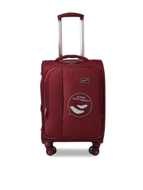 

F Gear Maroon Solid Soft-Sided Large Trolley Suitcase 87L