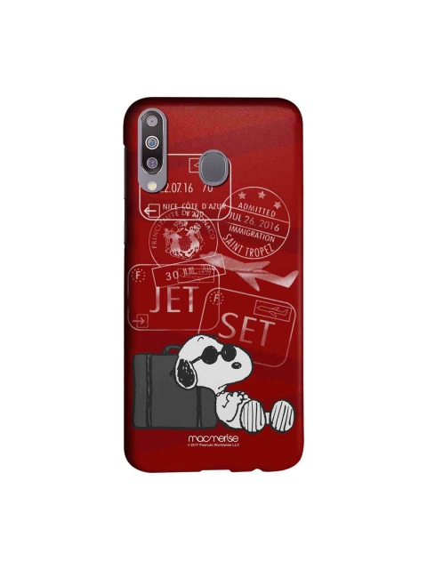 

macmerise Red & White Peanuts Jet Set Go Sublime Samsung Galaxy M30 Back Case
