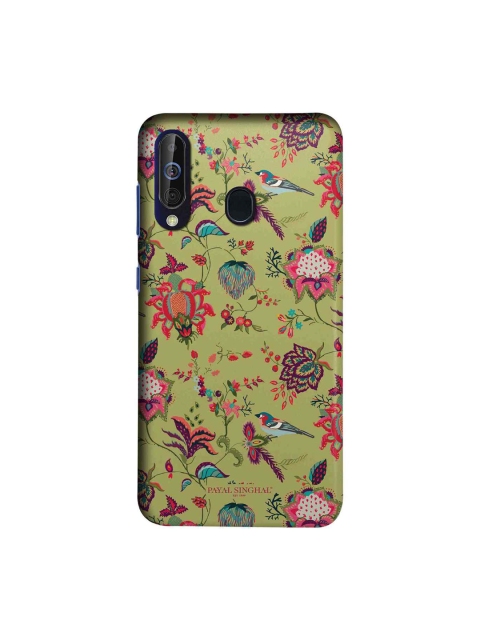 

macmerise Olive Green & Pink Payal Singhal Chidiya Sublime Samsung Galaxy A60 Back Case