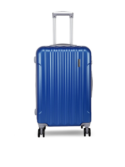 

Teakwood Leathers Blue Textured 360 Degree Rotation Hard-Sided Medium Trolley Suitcase