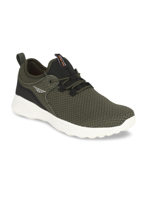 

Red Tape Men Olive Green Mesh Walking Shoes