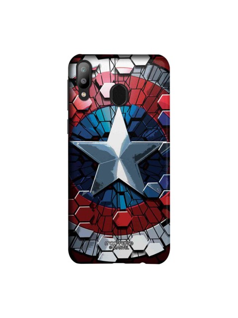 

macmerise Blue & Red Marvel Comics Hex Shield Sublime Samsung Galaxy M20 Back Case