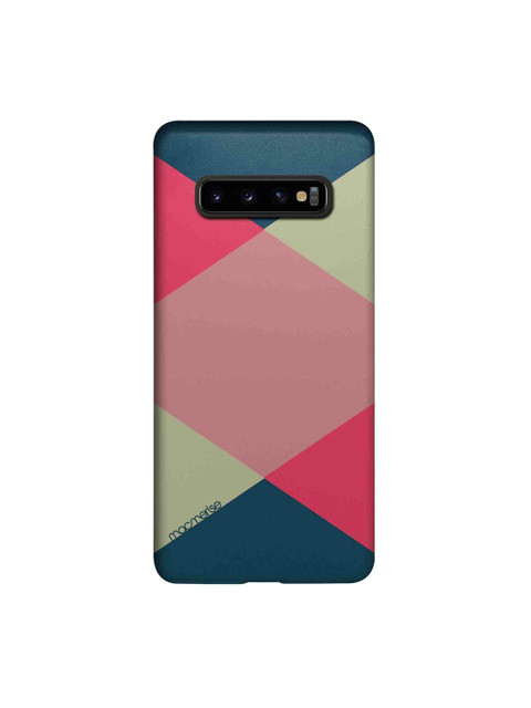 

macmerise Pink & Teal Blue Criss Cross Tealpink Samsung Galaxy S10 Plus Back Case