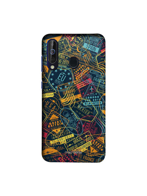 

macmerise Multicoloured Immigration Stamps Neon Samsung Galaxy M40 Back Case, Multi