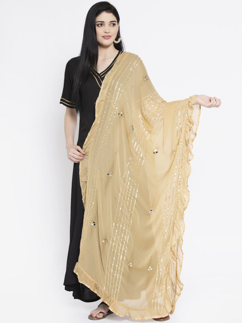

studio rasa Beige Striped Dupatta