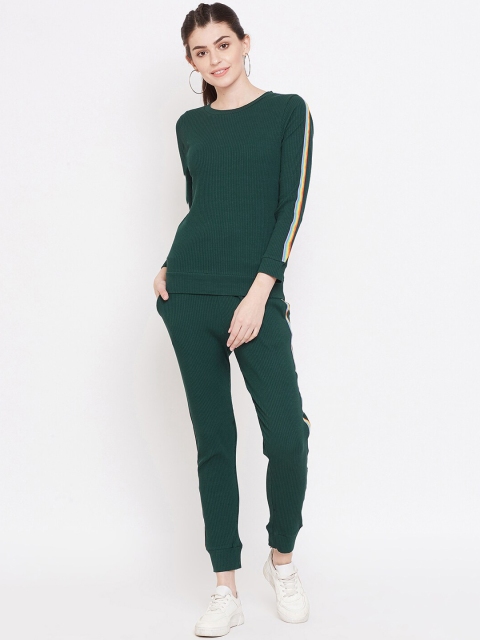 

Austin wood Women Green Solid Tracksuit