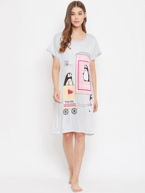 

Camey Grey Printed Nightdress
