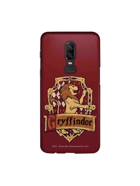 

macmerise Red & Beige Harry Potter Crest Gryffindor Sublime OnePlus 6 Back Cover
