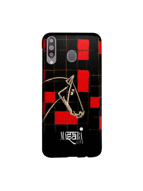 

macmerise Black & Red Masaba Checkered Horse Samsung Galaxy M30 Back Case