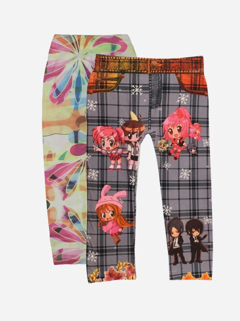 

TINY HUG Girls Pack of 2 Assorted Tights, Multi