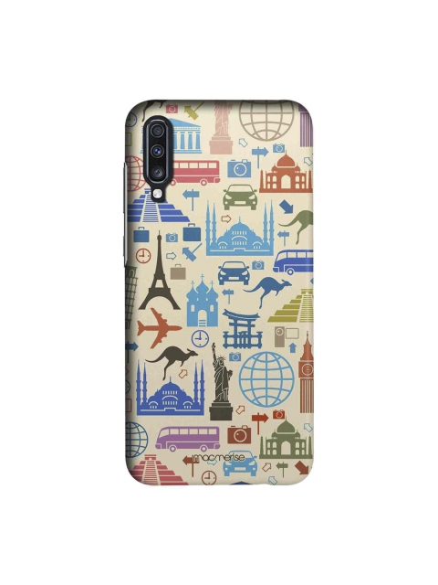 

macmerise Beige & Blue Travel Lover Sublime Samsung Galaxy A70 Back Case
