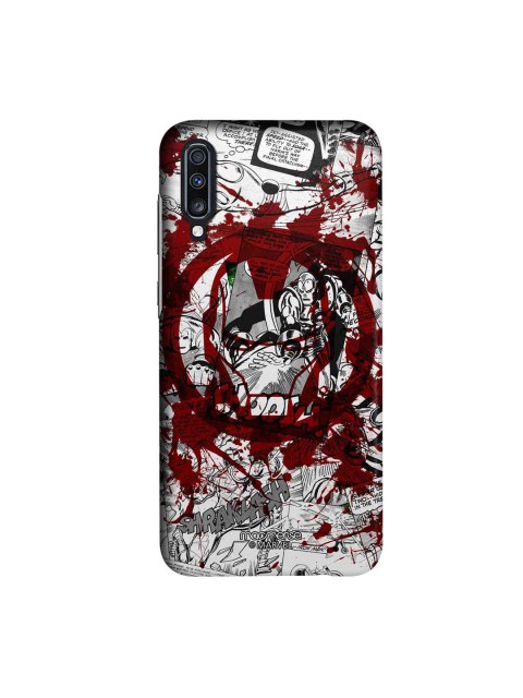 

macmerise White & Black Marvel Comics Splash Out Ironman Sublime Samsung Galaxy A70 Back Cover