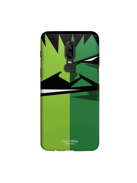 

macmerise Green & Black Marvel Comics Face Focus Hulk Sublime OnePlus 6 Back Cover
