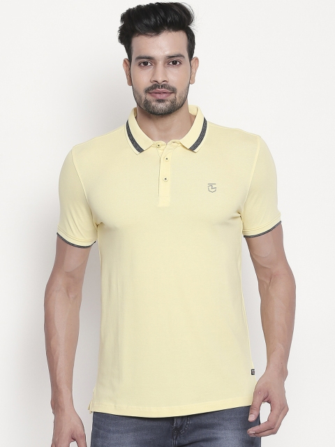 

SPYKAR Men Yellow Solid Polo Collar T-shirt