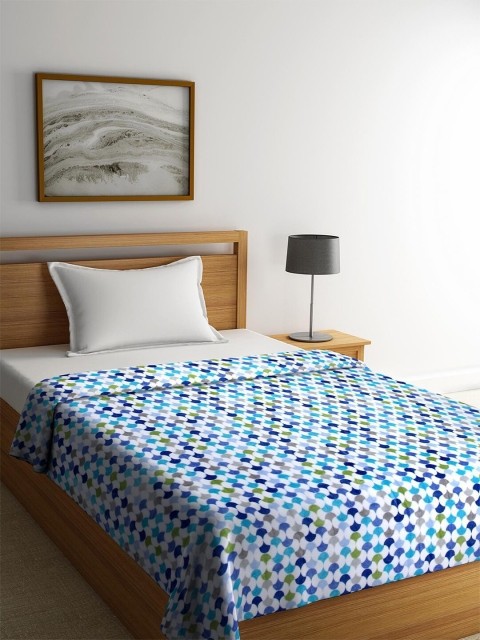 

Portico New York Sea Green Geometric AC Room 110 GSM Single Bed Blanket