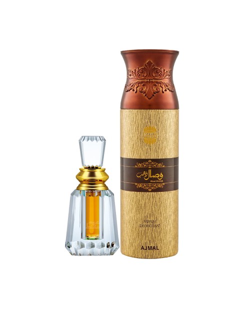 

Ajmal Unisex Set Of Oudh Mukhallat CP Oil Attar & Wisal Dhahab Deodorant, Multi