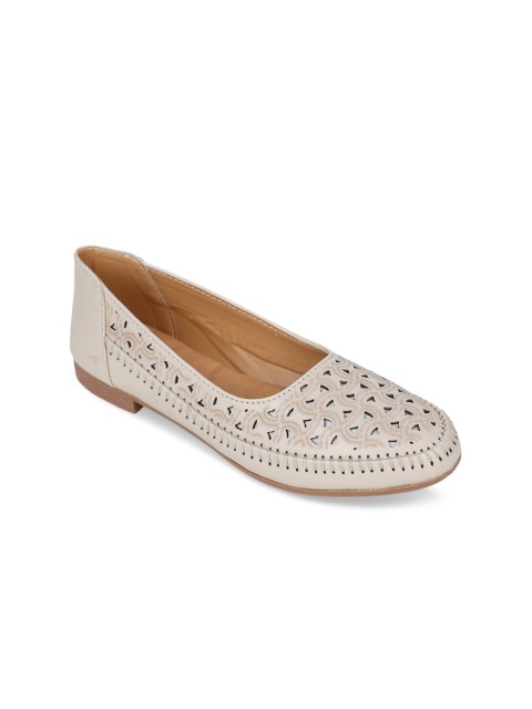 

Bruno Manetti Women Beige Solid Ballerinas