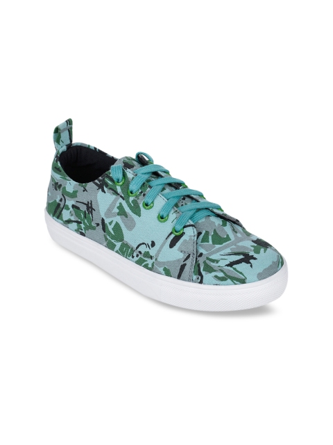 

Bruno Manetti Women Sea Green Printed Sneakers