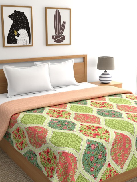

Portico New York Multicoloured Floral AC Room 110 GSM Double Bed Dohar, Multi