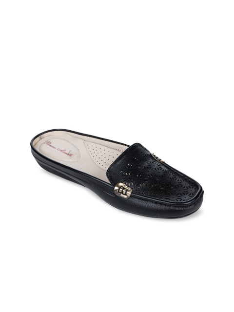 

Bruno Manetti Women Black Solid Mules