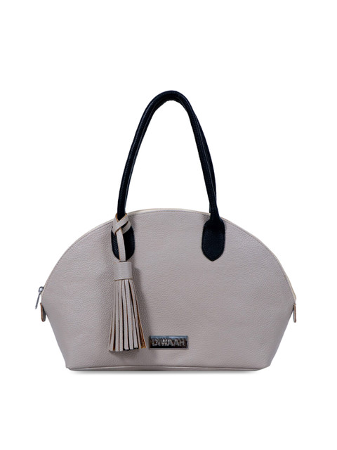 

Diwaah Cream-Coloured Solid Handheld Tasseled Bag